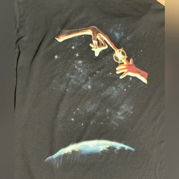E.T. the Extra Terrestrial Phone Home Double Sided Black Graphic T-Shirt - Picture 1 of 3